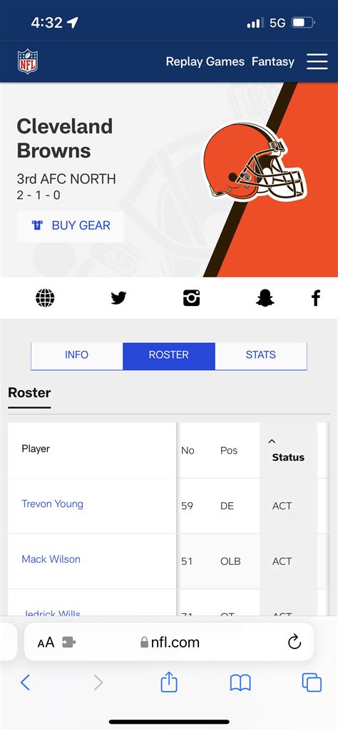 cleveland browns official website